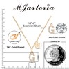 MJARTORIA Initial Necklace A to Z Gold Capital Letter Necklaces