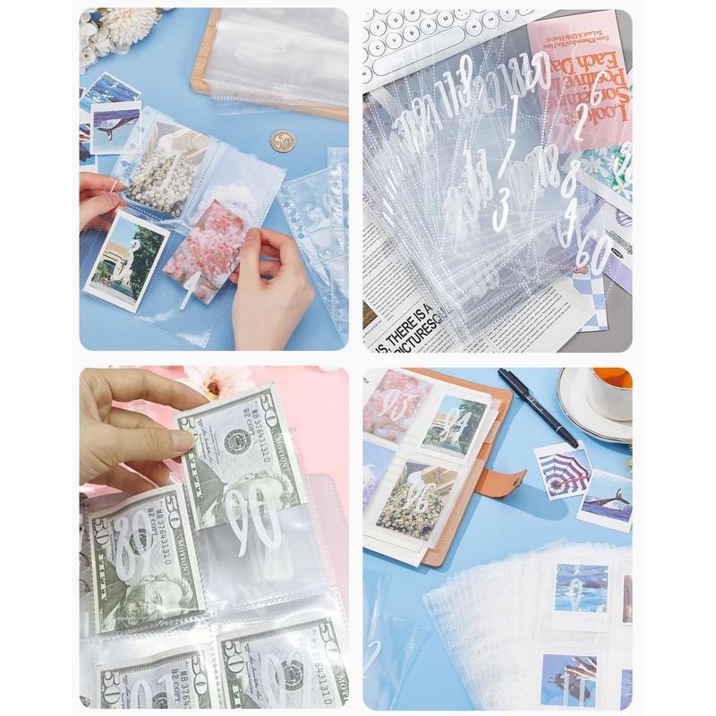 TPZORJX 25Pcs100 Envelope Saving Challenge Chanlleng Binder Folder A5 Budget