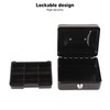 Metal Cash Box 6 Compartments High Safety Money Box with