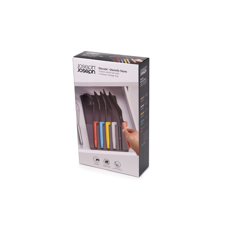 Joseph Joseph 10543 Elevated Utensil Store Utensil 5-Piece Set, Multicolor