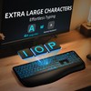 Large Print Backlit Wireless Keyboard – Silent Keyboards with Wrist