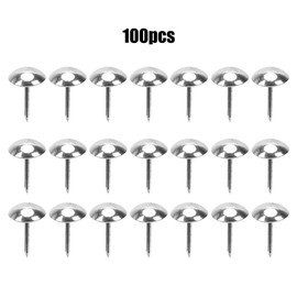Large-Headed Nail Furniture Tacks100Pcs Furniture Nails Pins for Upholstery Decorative, 11x17mm(Silver) Rivet Tools