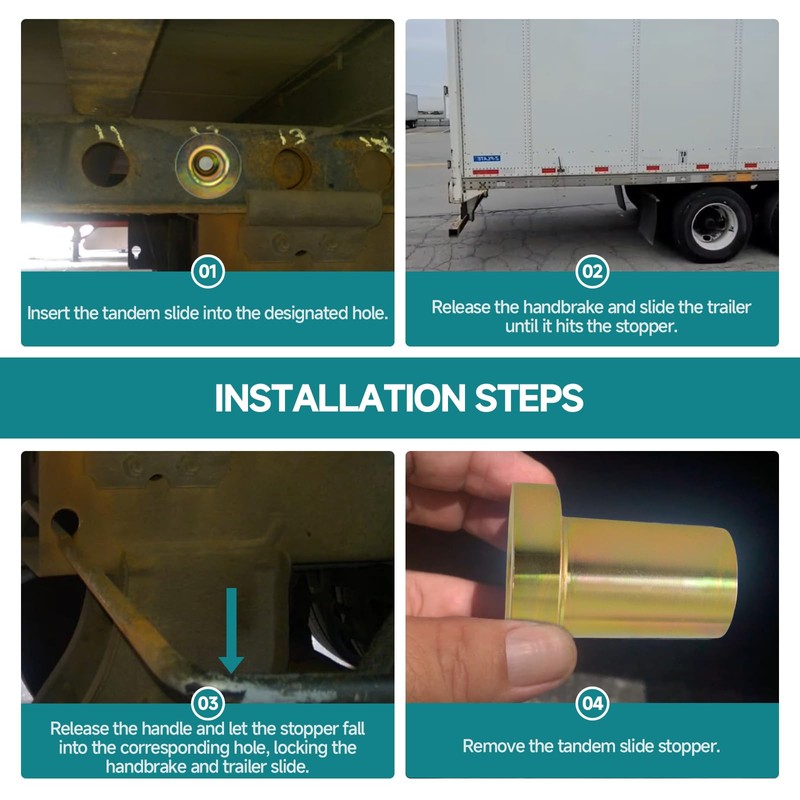 Trailer Tandem Slide Stopper,Tandem axle Stop Lock pin Tool, Tandem