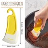 MANSVS 4 PCS Silicone Pan Scraper, Dish Scraper Plastic Pan