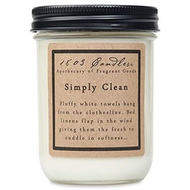 1803 Candles - 14 oz. Jar Soy Candles - (Simply Clean)