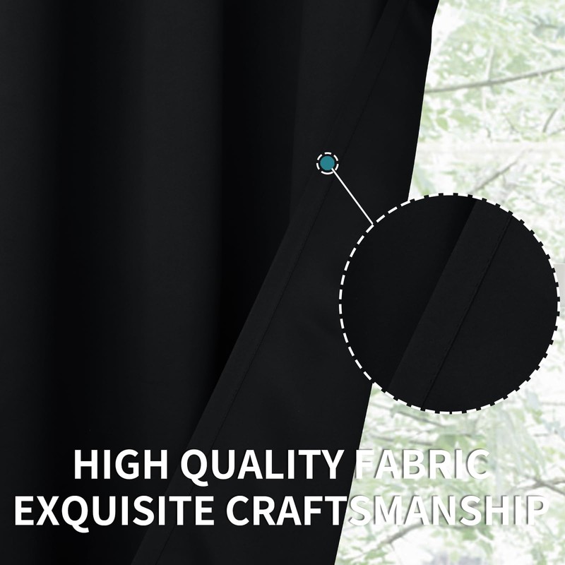 BGment Blackout Curtain 84 Inch Long for Living Room, Grommet