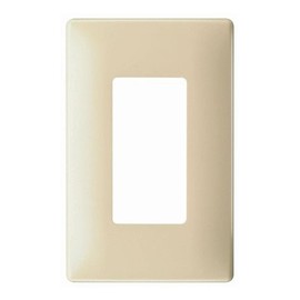 Single Gang Decorator Screwless Wall Plate in Ivory