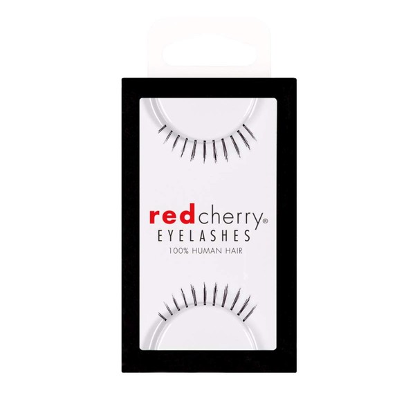 Red Cherry #602 False Eyelashes, Black (Pack of 6)