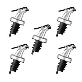 HORNO 5 Pack Oil Spouts, Olive Oil Vinegar Bottle Stopper Dispenser, Leakproof Bottle Spouts for Vinegar, Salad, Wine, Etc
