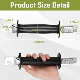 Geelin 5 Pcs Heavy Duty Electric Gate Handles Rubber Insulated Gate Handle Black Electric Fence Insulators with Spring for Farm Commercial Residential