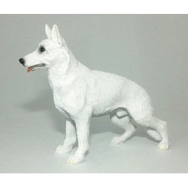 German Shepherd White Figurine - Gift for Dog Lovers