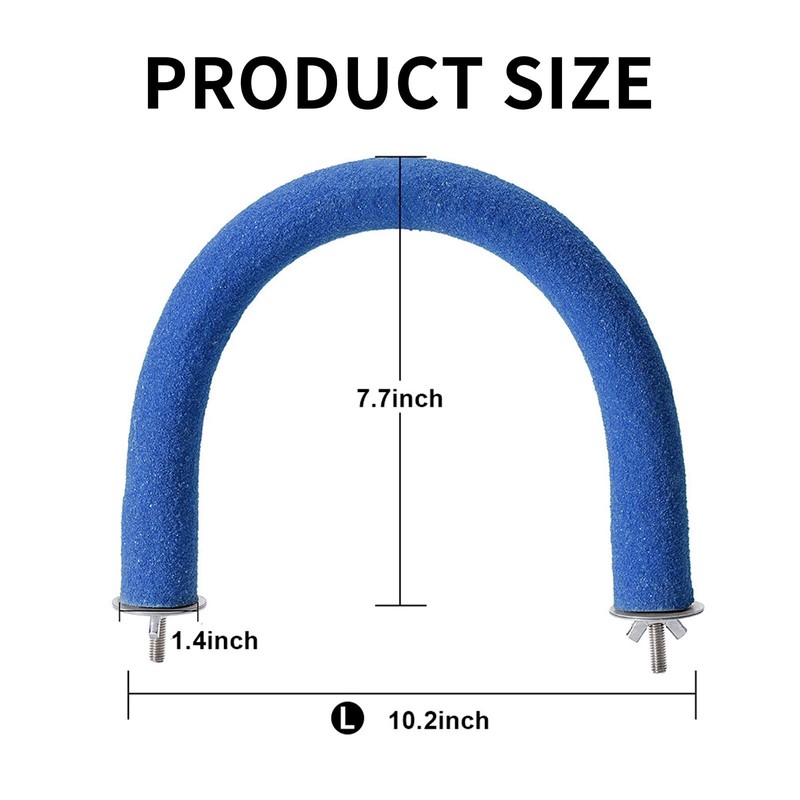 U Shape Parrot Perch Stand Toy Bird Platform Sand Paw