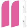(Pack of 2) Light Magenta 6ft Medium Size Feather Flags