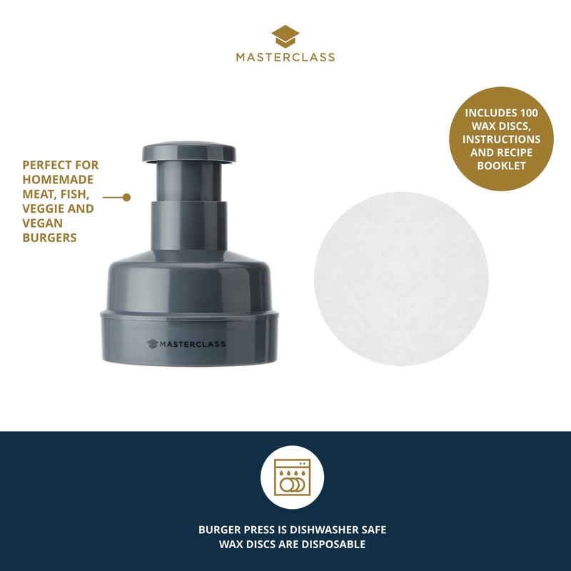 MasterClass Burger Maker Press, Burger Patty Maker for Homemade Burgers,