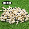 SAPLIZE Golf Tees Bamboo Tees, Pack of 100 (1-1/2")- Biodegradable,