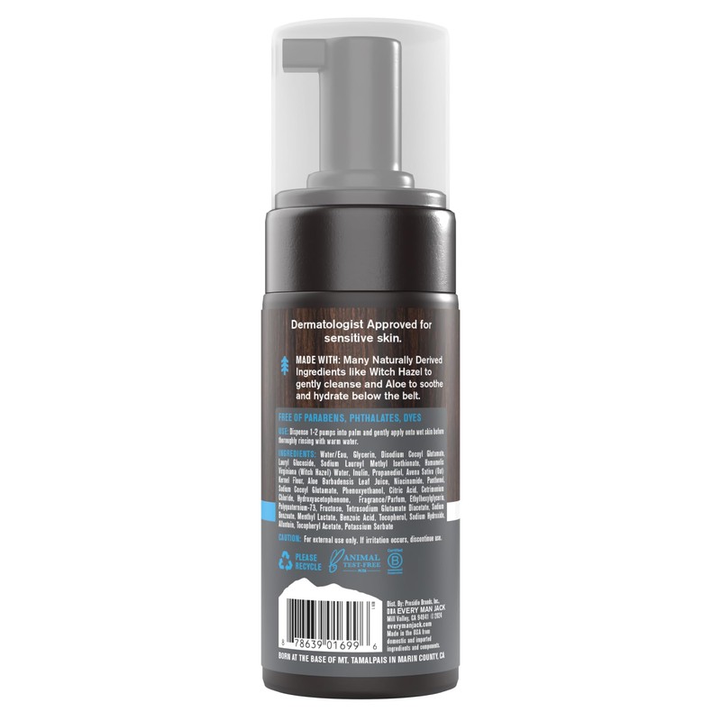 Every Man Jack Mens Foaming Groin Wash - Gentle Cleanser