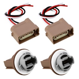 2-Pack Turn Signal Socket and Pigtail Connector with Wire Harness Compatible with Ford F-150 F-250 Focus Mustang Lincoln MKZ Navigator Mercury 2003-2019, Replace YF1Z13411CA 2U5Z13411SA