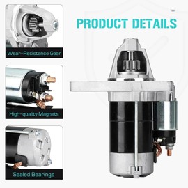 New Starter Fit for Acura EL 1.7L 2001-2005, (for Manual Transmission), Fit for Honda Civic 1.7L 2001-2005, Replace for 410-52174, 228000-9641, 428000-0320, 428000-0321