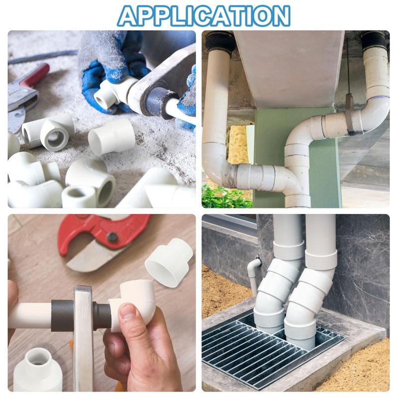 sourcing map 2 Pcs UPVC Reducer Pipe Fitting, 1-1/2"x1-1/4 PVC