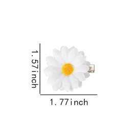 Daisy Hair Clip for Women Flower Hair Barrettes Pin for Girls Sunflower Hair Clip for Women Daisy Hair Accessories for Little Girls Floral Hair Clips for Women Wedding Daisy Alligator Hair Clips 8PCS