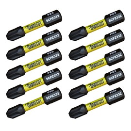 10 x SabreCut SCPZ332_10 32mm PZ3 Magnetic Impact Screwdriver Driver Bits Set Pozi Pozidriv Heavy Duty