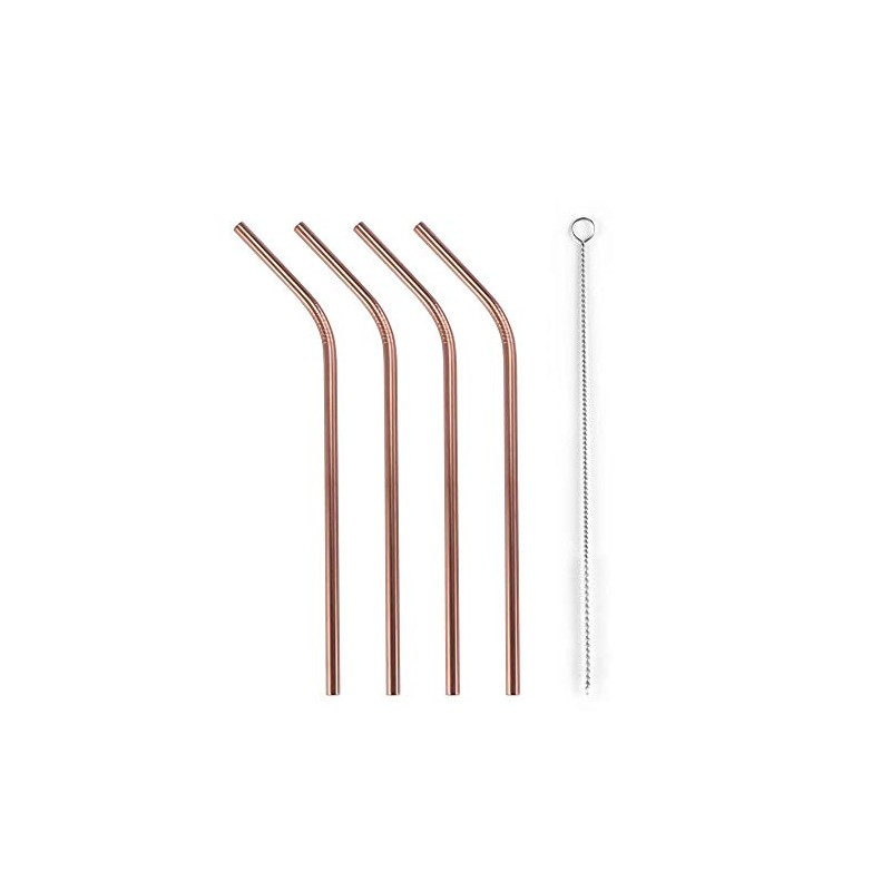 REQUISITE NEEDS 4 x Reusable Colourful Drinking Bent Metal Straw