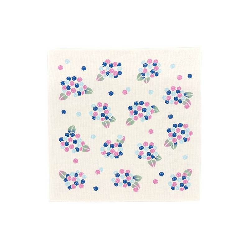 Wataol Semi Wash (Towel Handkerchief) Hydrangea Murasaki