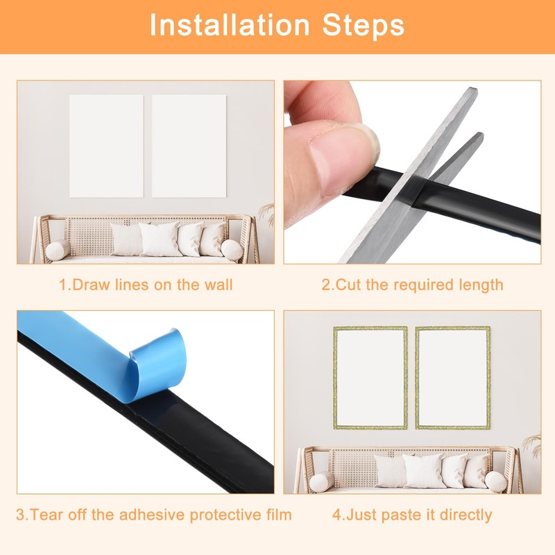 uxcell Flexible Trim Self Adhesive, 20Ft Ceiling Molding Peel and