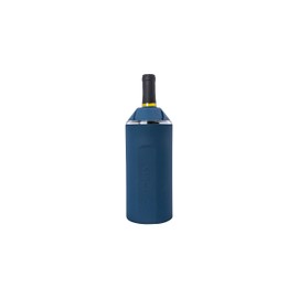 Vinglacé Wine Bottle Chiller- Portable Champagne Insulator- Stainless Steel Wine Cooler Sleeve - Keeps Wine Cold (Navy)