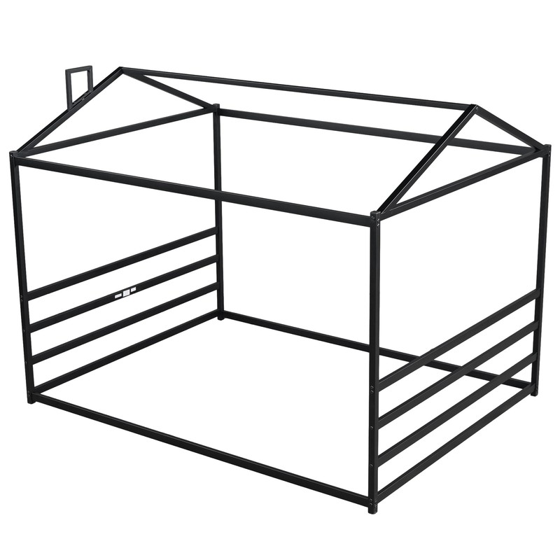 Harper & Bright Designs Metal House Shape Platform Bed Frame