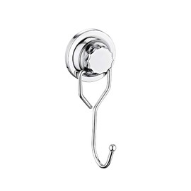 Metalife Vacuum Single Hook Hanger Chrome Suction Hooks Bathroom Kitchen Waterproof Rustproof Sucker Hook Wall Hooks Towel Hanger Heavy Duty Hook Hold Up to 5KG