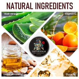 CCKULOOB Tattoo Cream Butter for Tattoos Soothing and Moisturizing Treatment Specific for Tattoos, Professional Tattoo Butter Vegan and Organic. 30g jar