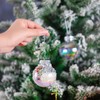 Funtery 2.5inch Christmas Iridescent Ornaments Balls Plastic Clear Ornaments for
