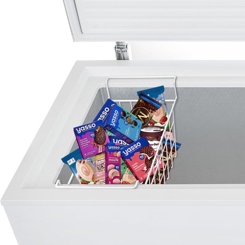 Orgneas 15.5 Inch Freezer Organizer Bins for Chest Freezer Refrigerator