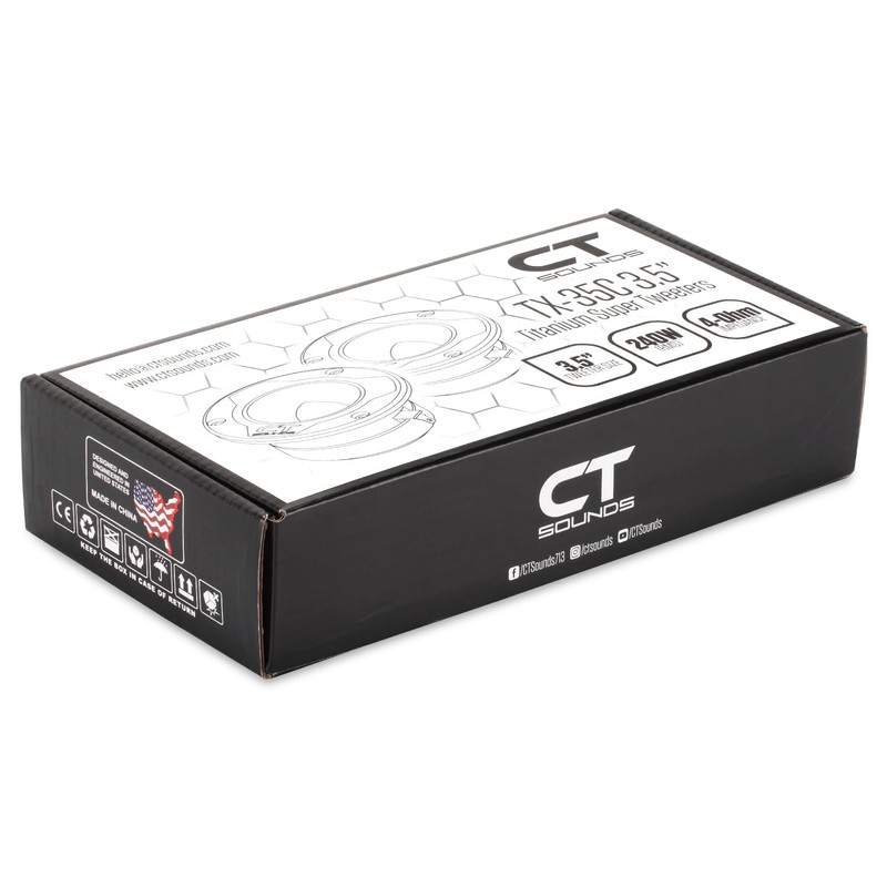 CT Sounds TX-35C 3.5” 480-Watt Titanium Super Tweeters, Pair