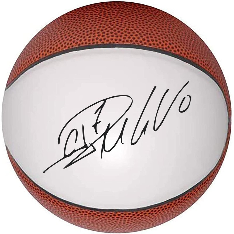 Autograph Mini baloncesto en blanco de 6 pulgadas sin base