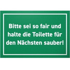 DankeDir! Haltet die Toilette für den Nächsten Sauber - Sign 30 x 20 cm - Wall Guest Toilet Men's Decorative Door Sign Guest Toilet - Toilet Sign for Hanging Toilet Sign Funny