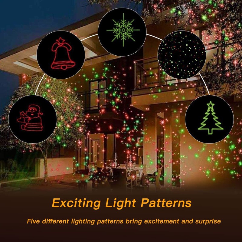 Christmas Laser Lights, Projector Lights Landscape Spotlight Red and Green