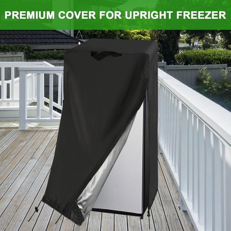 Guisong Refrigerator Cover, Waterproof&Dustproof Cover for Protecting Upright Freezers/Beverage Refrigerator-Suitable
