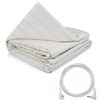 76"x 80"Grounding King Sheet with Grounding Cord,Nature Cotton with Silver
