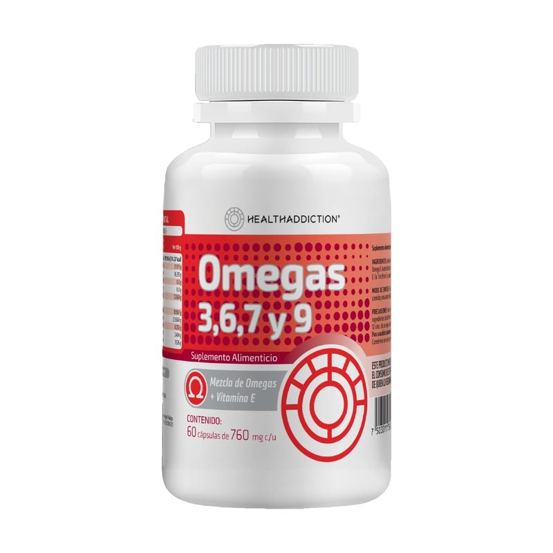 HEALTHADDICTION - Suplemento Omega 3, 6, 7 y 9 –