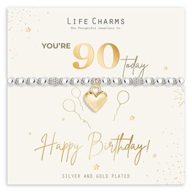 Life Charms Happy 90th Birthday bracelet