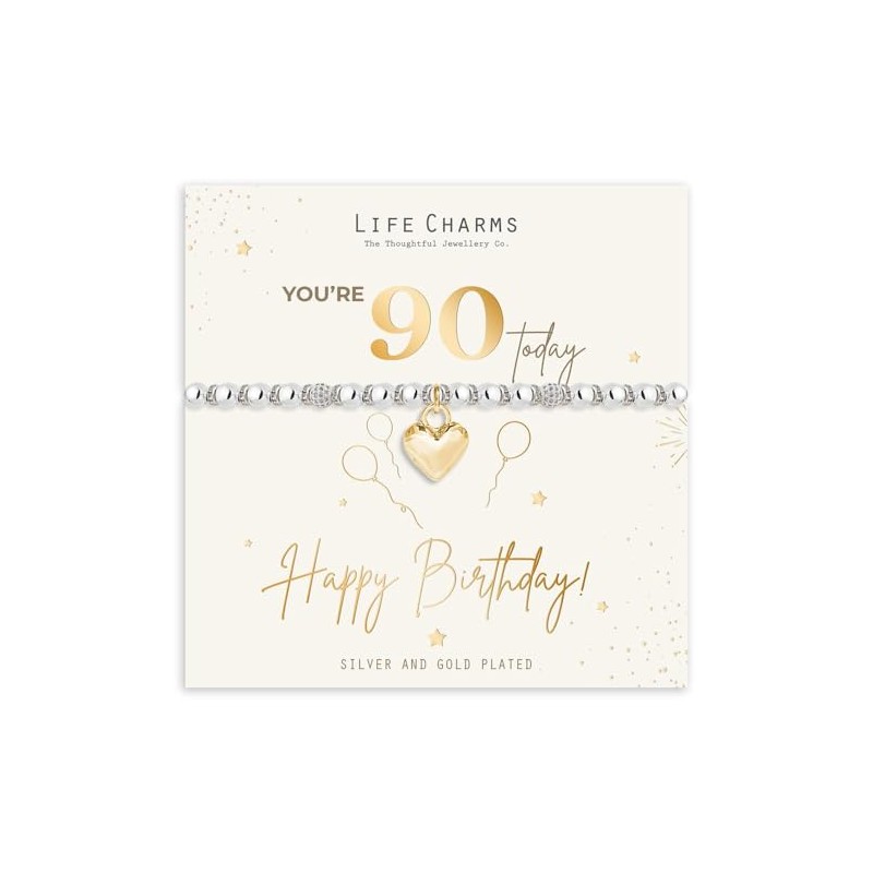Life Charms Happy 90th Birthday bracelet