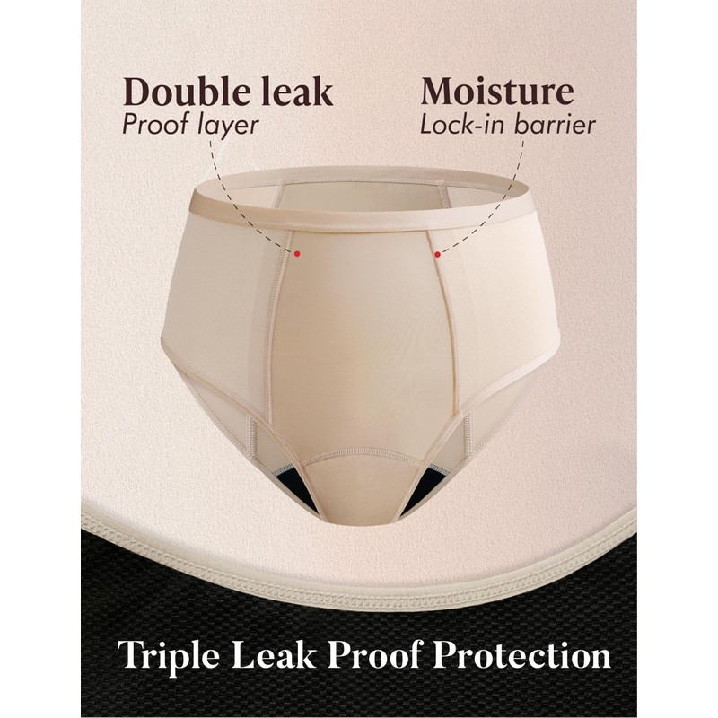 AIRCUTE Washable Women Urine Incontinence Underwear Leak Proof Panties for