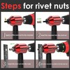 WelderElite Rivet Nut Drill Adaptor Tool Kit Contains 290 Rivet