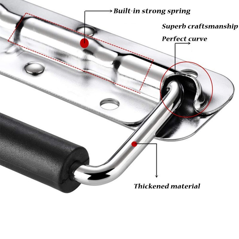 Guanici Pack of 2 Box Handles, Folding Handle, Stainless Steel,