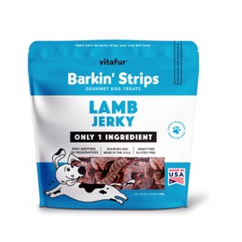 Vitafur Barkin Burger - Lamb Jerky Grain-Free Dog Treats, 12 oz Pack - Premium One-Ingredient, All-Natural, Low-Fat, Lean Protein Treats for Dogs and Breeds