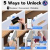 eLinkSmart Smart Cabinet Lock, Hidden No Drill Adhesive Magnetic Baby