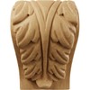 Ekena Millwork CORW03X03X05BACH Medium Acanthus Leaf Block Wood Corbels, 3