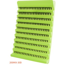 False Eyelashes, Partial False Eyelashes, Bulk Feel, Natural, Large Capacity, Handmade, For Stage Use, Everyday Makeup (200MIX-30D)